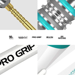 Target Darts Rob Cross Gen 2 25G 90% Tungsten Swiss Point Steel Tip Darts Set, Silver, Aqua and White