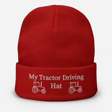 Load image into Gallery viewer, Tractor Gift - My Tractor Driving Embroidered Beanie