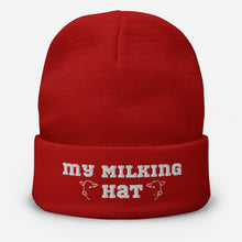 Load image into Gallery viewer, Farmers Gift -Winter Warm, Embroidered Hat for Dairy Farmers 
