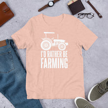 Load image into Gallery viewer, Gift for farmers - Id rather be farming printed funny t shirt 
