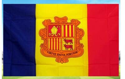 Andorra Flag  3x5ft | j and p hats 