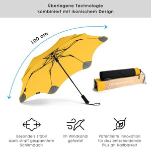 Blunt Metro 2.0 Umbrella Folding Windproof Yellow 100 x 37 centimetres