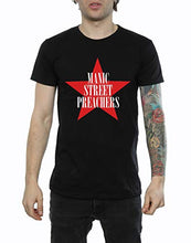 Load image into Gallery viewer, Manic Street Preachers Men&#39;s Red Star T-Shirt Large Black