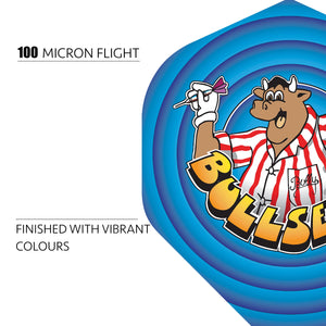 Bullseye Dart Flights | 100 Micron Premium Extra Strong Standard No2 Flight (F3889) 3 Sets