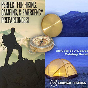 Military Compass. Camping Survival Compass | J and P Hats