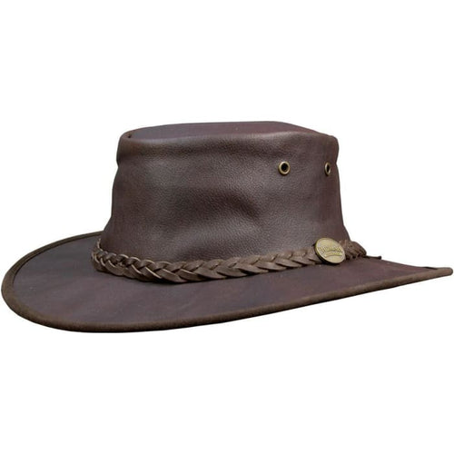 Barmah Hat - 1019 Sundowner Kangaroo Leather Brown-J and p hats -