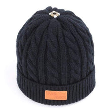 Load image into Gallery viewer, Children&#39;s winter knitted hats heavy knit with or without bobble great choice of colours-J and p hats -