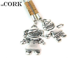 Load image into Gallery viewer, Cork keychain Boy Or Girl Pattern-J and p hats -