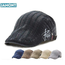 Load image into Gallery viewer, Jamont flat caps for men  Ribbed Pattern-J and p hats -