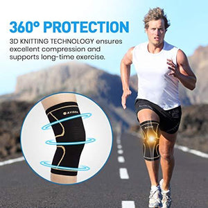 Knee Support Brace 2 Pack - Compression Knee Sleeves for Arthritis Joint Pain, - J and p hats Knee Support Brace 2 Pack - Compression Knee Sleeves for Arthritis Joint Pain,