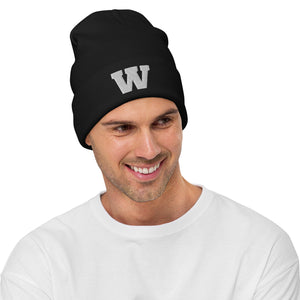W Hat - Embroidered Beanie - j and p hats 