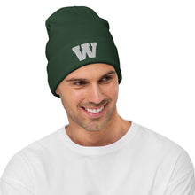 Load image into Gallery viewer, W Hat - Embroidered Beanie - j and p hats 