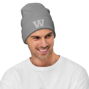 W Hat - Embroidered Beanie - j and p hats 