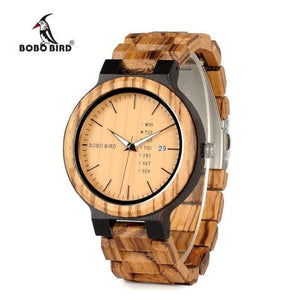 Men’s Watch Auto Date Wooden watch-J and p hats -