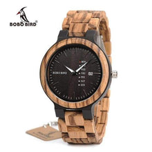Load image into Gallery viewer, Men’s Watch Auto Date Wooden watch-J and p hats -
