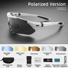 Load image into Gallery viewer, ROCKBROS Polarized Sports Men Sunglasses Road Cycling Glasses Mountain Bike Bicycle Riding Protection Goggles Eyewear 5 Lens