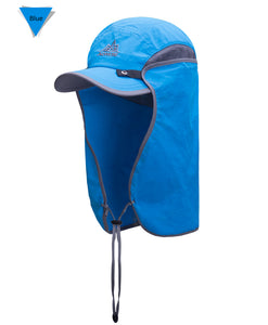 Sun Hat With Neck Flap Detachable With UPF 50 Sun Protection