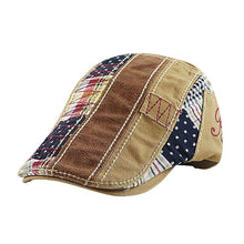 Load image into Gallery viewer, Flat Cap for Men - mens Patchwork Flat Cap