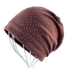 Load image into Gallery viewer, Rhinestone long Beanie Hats For Women choice Solid Colors-J and p hats -
