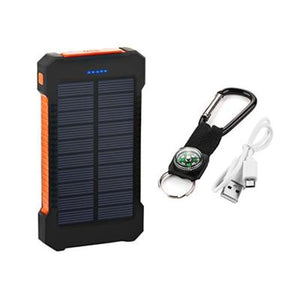 Solar Power Bank Waterproof 20000mAh Solar Charger 2 with LED Light-J and p hats -