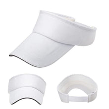 Load image into Gallery viewer, Sun Becks Or Visor In White Cotton One Size Fits All - J and p hats Sun Becks Or Visor In White Cotton One Size Fits All
