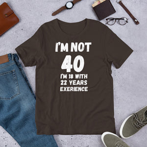 40th Birthday Printed t shirt | j and p hats 