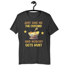 Load image into Gallery viewer, Custard Gift - Funny Food T shirt - j and p hats 