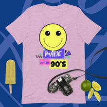 Load image into Gallery viewer, Made In The 90s Fun Smiley Face T Shirt | J and p hats