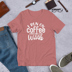 i run on coffee and cuss words Shirt | j and p hats 