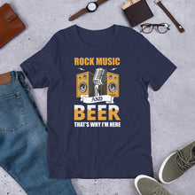 Load image into Gallery viewer, Rock Music And Beer T shirt - j and p hats