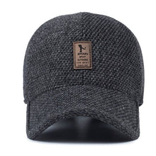Load image into Gallery viewer, Winter Weight Baseball Cap Thickened Cotton With Ear Flaps - J and p hats Winter Weight Baseball Cap Thickened Cotton With Ear Flaps
